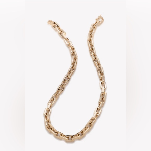 Eddie Borgo Supra Link Necklace 17” Length 12K Gold NWT MSRP $425.00 - Picture 2 of 4